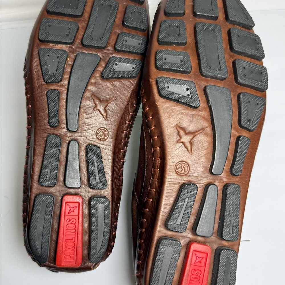 PIKOLINOS Fuencarral Made in Spain lightweight Brown Leather Slip-On Loafers - Picture 7 of 9